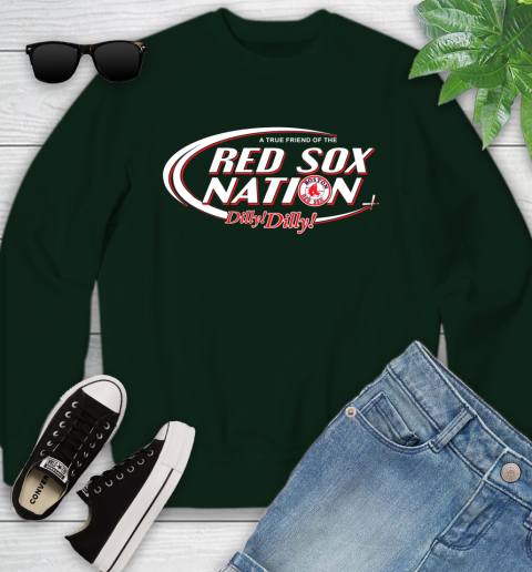 MLB A True Friend Of The Boston Red Sox Dilly Dilly Baseball Sports Youth Sweatshirt 9