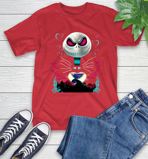 NHL St.Louis Blues Jack Skellington Sally The Nightmare Before Christmas Hockey T-Shirt 11