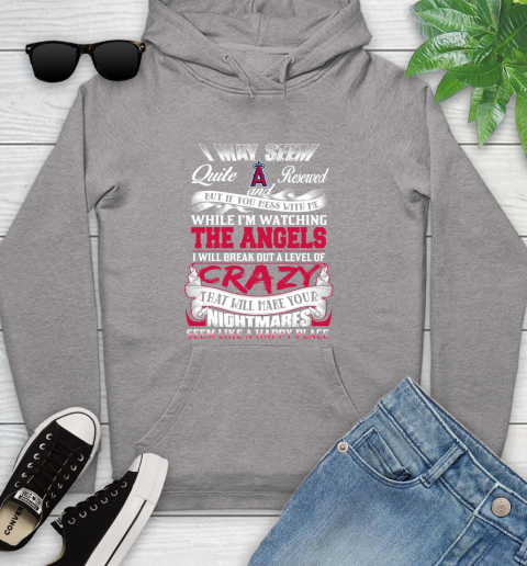 Los Angeles Angels MLB Baseball Don't Mess With Me While I'm Watching My Team Youth Hoodie 6