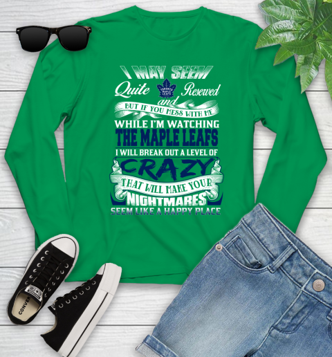 Toronto Maple Leafs NHL Hockey Don't Mess With Me While I'm Watching My Team Youth Long Sleeve 7