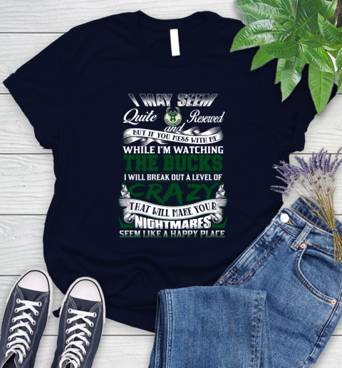 Milwaukee Bucks NBA Basketball Don't Mess With Me While I'm Watching My Team Women's T-Shirt 2