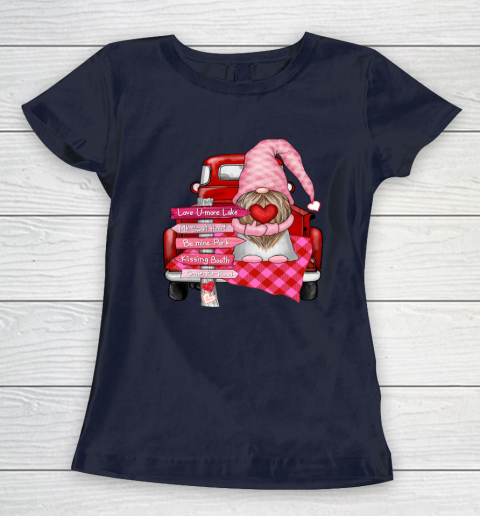 Valentine Vintage Red Truck Gnomes You And Me Valentines Day Women's T-Shirt 10