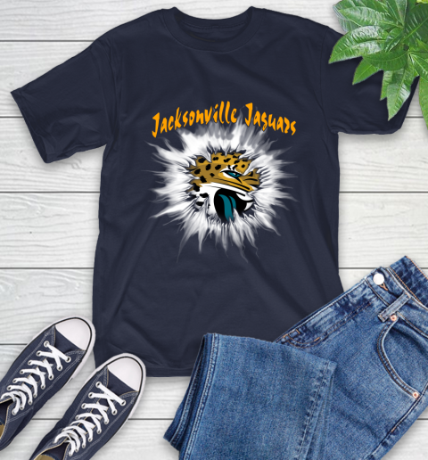 Jacksonville Jaguars NFL Football Adoring Fan Rip Sports T-Shirt 3