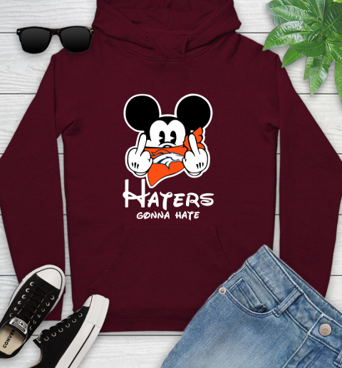 NFL Denver Broncos Haters Gonna Hate Mickey Mouse Disney Football T Shirt Youth Hoodie 7