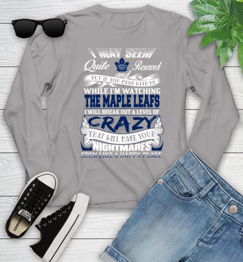 Toronto Maple Leafs NHL Hockey Don't Mess With Me While I'm Watching My Team Youth Long Sleeve 5