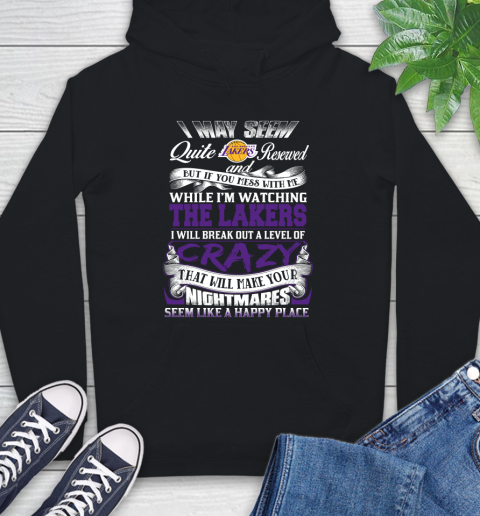 Los Angeles Lakers NBA Basketball Don't Mess With Me While I'm Watching My Team Hoodie