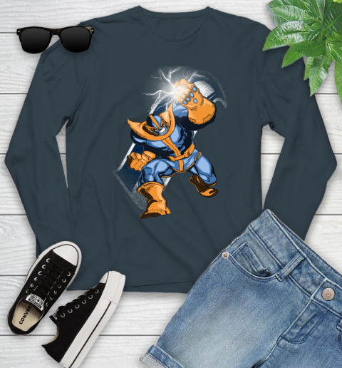 Seattle Seahawks NFL Football Thanos Avengers Infinity War Marvel Youth Long Sleeve 9