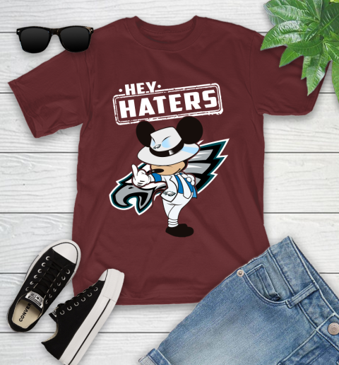 NFL Hey Haters Mickey Football Sports Philadelphia Eagles Youth T-Shirt 14