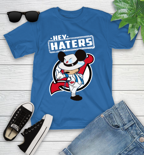 NHL Hey Haters Mickey Hockey Sports New Jersey Devils Youth T-Shirt 12