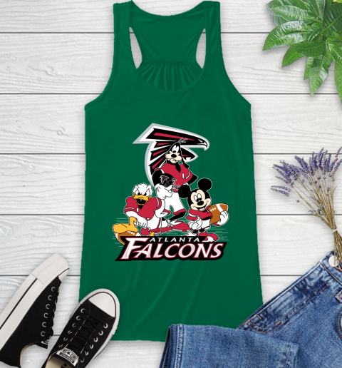 NFL Atlanta Falcons Mickey Mouse Donald Duck Goofy Football Shirt Racerback Tank 6