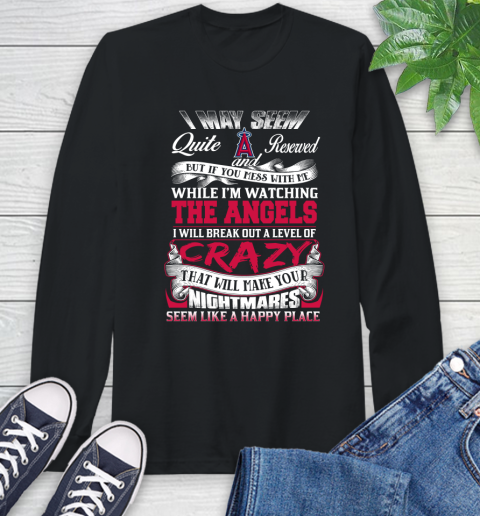 Los Angeles Angels MLB Baseball Don't Mess With Me While I'm Watching My Team Long Sleeve T-Shirt