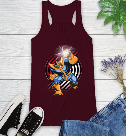 Portland Trail Blazers NBA Basketball Thanos Avengers Infinity War Marvel Racerback Tank 2