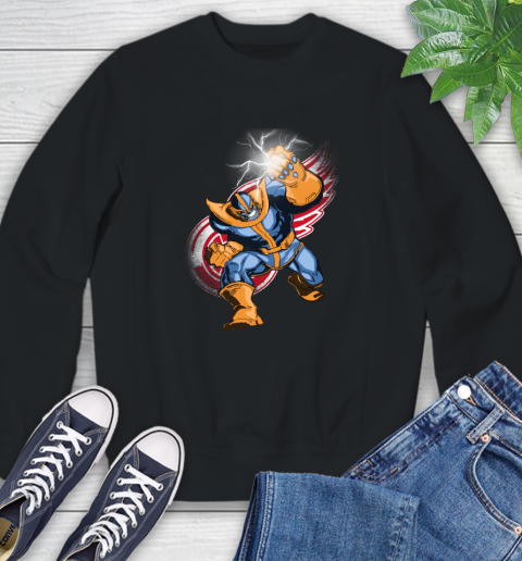 Detroit Red Wings NHL Hockey Thanos Avengers Infinity War Marvel Sweatshirt