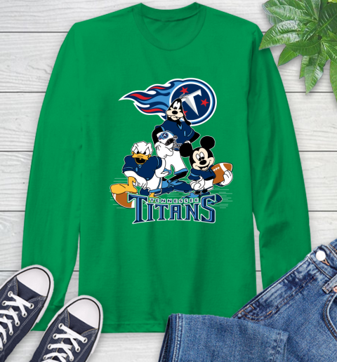 NFL Tennessee Titans Mickey Mouse Donald Duck Goofy Football Shirt Long Sleeve T-Shirt 8