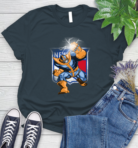 New York Rangers NHL Hockey Thanos Avengers Infinity War Marvel Women's T-Shirt 11