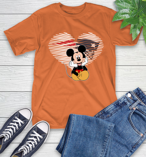 NFL New England Patriots The Heart Mickey Mouse Disney Football T Shirt_000 T-Shirt 4
