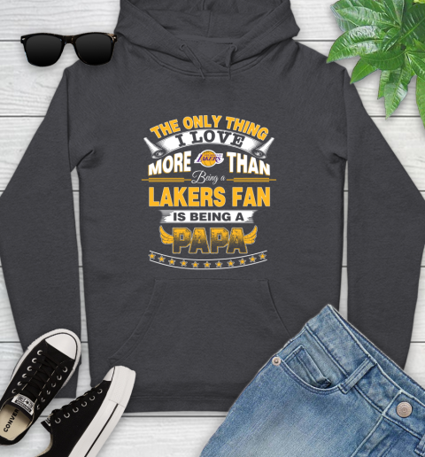 NBA The Only Thing I Love More Than Being A Los Angeles Lakers Fan Is Being A Papa Basketball Youth Hoodie 8