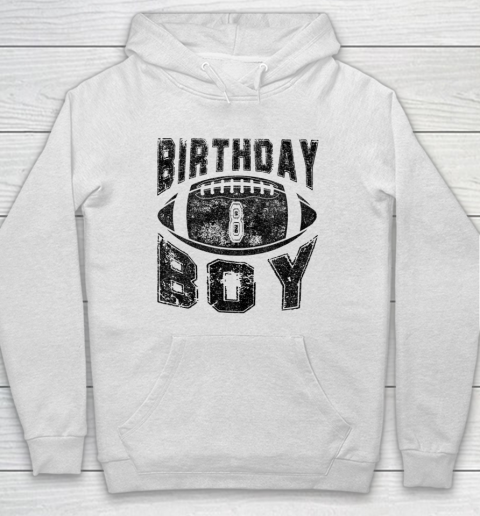 Kids 8th Themed Birthday Boy Party Kid American Football Hoodie