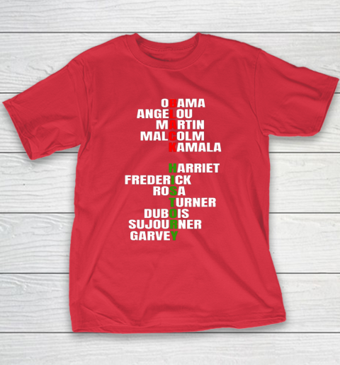 Obama Angelou Inspirational African Black History Month Youth T-Shirt 7