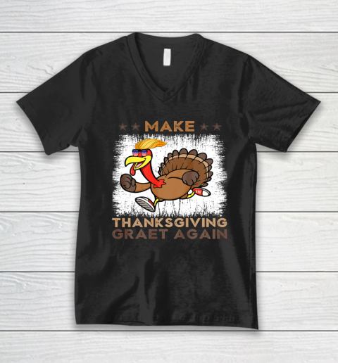 Make Thanksgiving Great Again Trump Holiday Turkey 2024 V-Neck T-Shirt