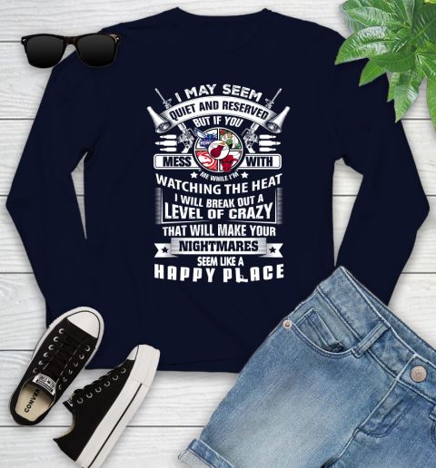 Miami Heat NBA Basketball Don't Mess With Me While I'm Watching My Team Sports Youth Long Sleeve 2