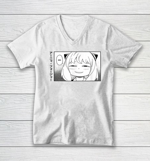 Anya Forger Heh Meme, Kawaii Anya Forger Lovely Character V-Neck T-Shirt