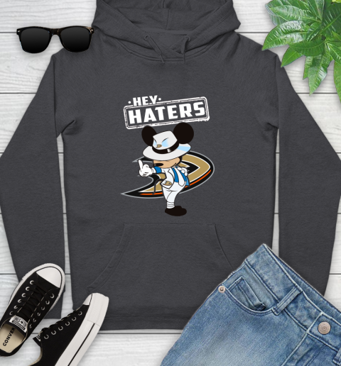 NHL Hey Haters Mickey Hockey Sports Anaheim Ducks Youth Hoodie 8