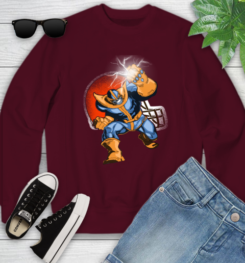 Cleveland Browns NFL Football Thanos Avengers Infinity War Marvel Youth Sweatshirt 4