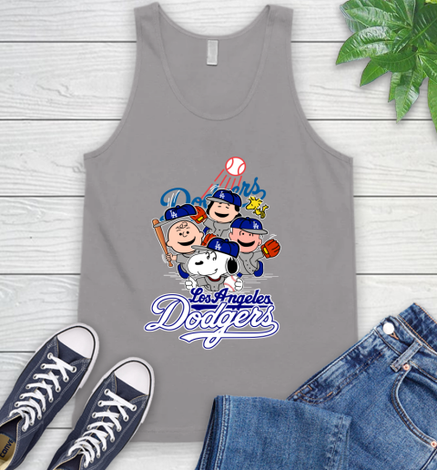 MLB Los Angeles Dodgers Snoopy Charlie Brown Woodstock The Peanuts Movie Baseball T Shirt_000 Tank Top 3