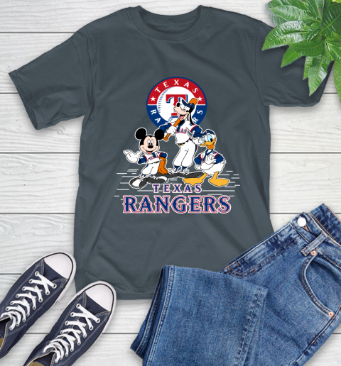 MLB Texas Rangers Mickey Mouse Donald Duck Goofy Baseball T Shirt T-Shirt 10