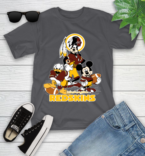 NFL Washington Redskins Mickey Mouse Donald Duck Goofy Football Shirt Youth T-Shirt 6