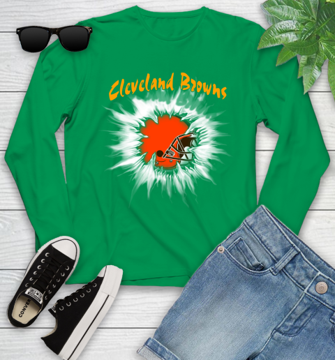 Cleveland Browns NFL Football Adoring Fan Rip Sports Youth Long Sleeve 7