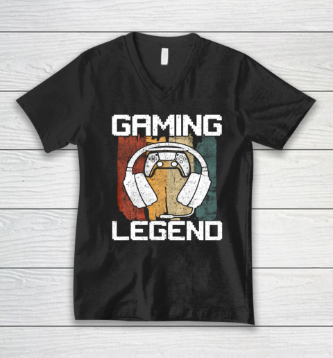 Gaming Legend PC Gamer Video Games Vintage V-Neck T-Shirt