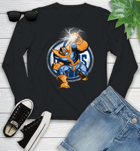 Edmonton Oilers NHL Hockey Thanos Avengers Infinity War Marvel Youth Long Sleeve