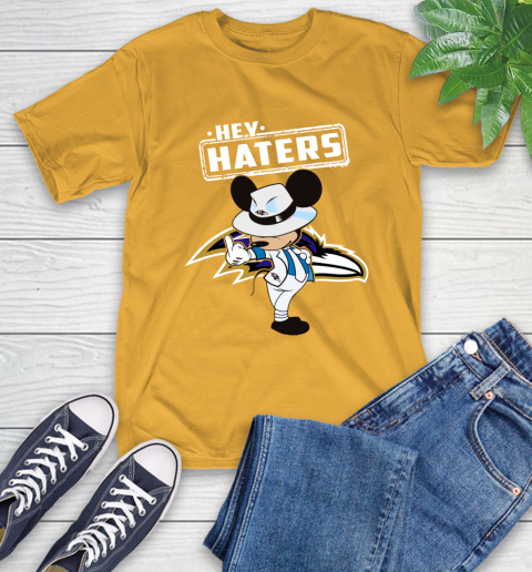 NFL Hey Haters Mickey Football Sports Baltimore Ravens T-Shirt 2