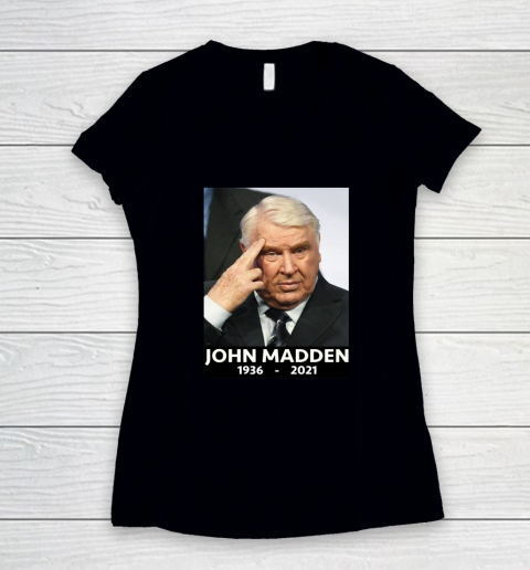 John Madden 1936  2021 Women's V-Neck T-Shirt 8
