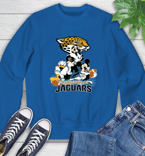 NFL Jacksonville Jaguars Mickey Mouse Donald Duck Goofy Football Shirt Sweatshirt 9