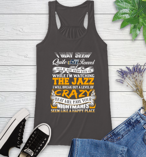 Utah Jazz NBA Basketball Don't Mess With Me While I'm Watching My Team Racerback Tank 11