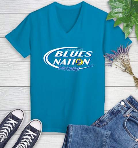 NHL A True Friend Of The St.Louis Blues Dilly Dilly Hockey Sports Women's V-Neck T-Shirt 7