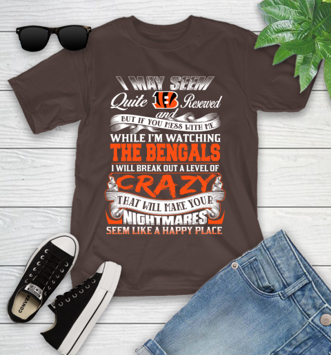 Cincinnati Bengals NFL Football Don't Mess With Me While I'm Watching My Team Youth T-Shirt 7