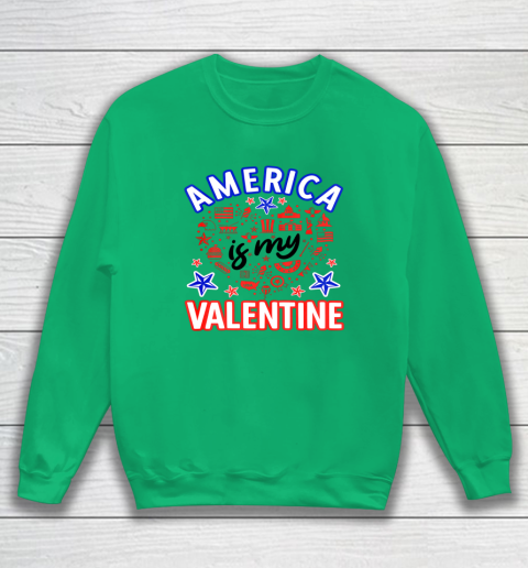America is My Valentine Proud American Heart USA Sweatshirt 10