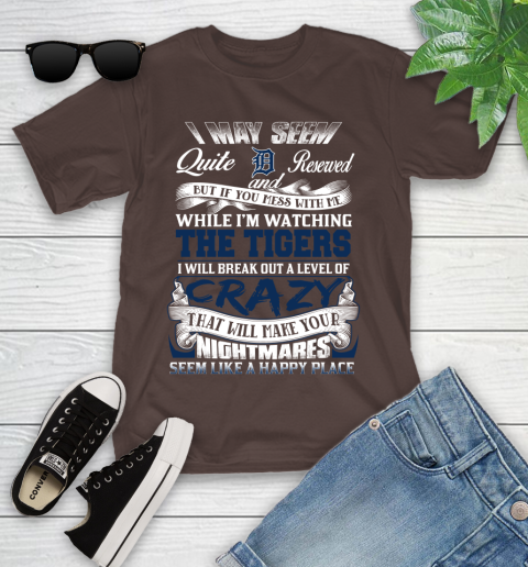 Detroit Tigers MLB Baseball Don't Mess With Me While I'm Watching My Team Youth T-Shirt 7