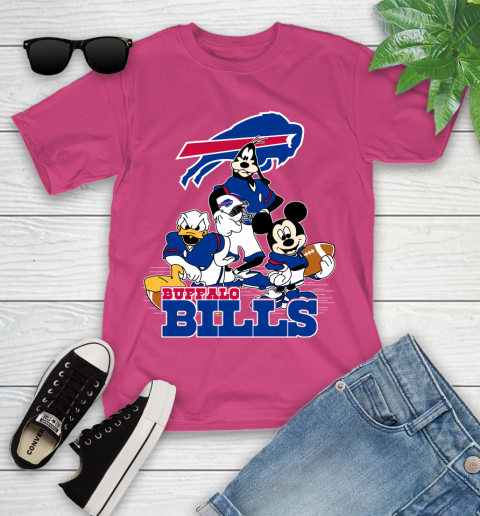 NFL Buffalo Bills Mickey Mouse Donald Duck Goofy Football Shirt Youth T-Shirt 11
