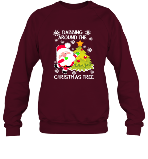 Dabbing Around The Christmas Tree Funny Christmas Gift Gift Sweatshirt