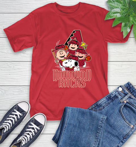 MLB Arizona Diamondbacks Snoopy Charlie Brown Woodstock The Peanuts Movie Baseball T Shirt_000 T-Shirt 11