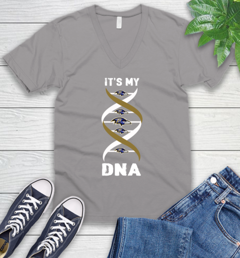 Baltimore Ravens NFL Football It's My DNA Sports V-Neck T-Shirt 3