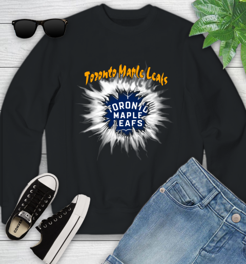Toronto Maple Leafs NHL Hockey Adoring Fan Rip Sports Youth Sweatshirt