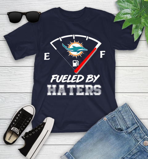 Miami Dolphins NFL Football Fueled By Haters Sports Youth T-Shirt 2