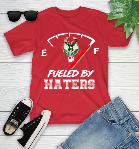 Milwaukee Bucks NBA Basketball Fueled By Haters Sports Youth T-Shirt - Image 14