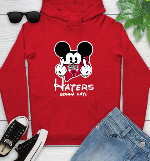 NBA Chicago Bulls Haters Gonna Hate Mickey Mouse Disney Basketball T Shirt Youth Hoodie 12